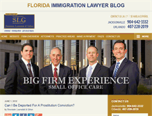 Tablet Screenshot of floridaimmigrationlawyerblog.com